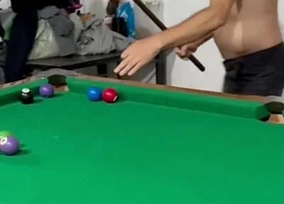 Sr Carmona and Victor Ferraz Playing Naked Billiards