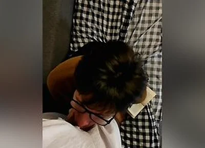 On Halloween, A Ghost Fucked A Guy With Glasses In The Mouth And Filled His Whole Face With Cum
