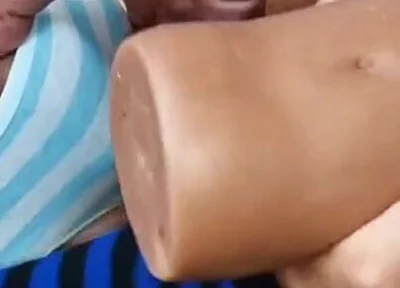 Femboy's Pussy Holes Filled with Cum From Two Huge Cocks