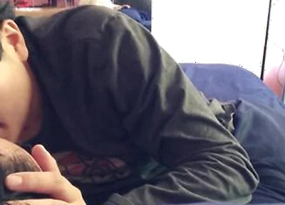 Latino Stepdaddy Kisses Boy Sucks & Titties