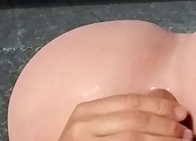 Closeup Anal Fucking Ass Doll with Uncut Natural Big Dick