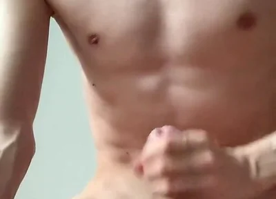 Skinny Twink Cum Whilst Kneeling