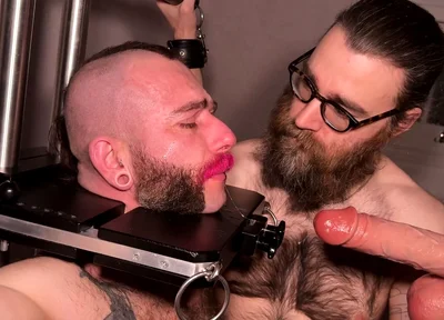 Dildo Throat Fucking and Mouth Streching in Bondage - Gay BDSM with Sir Joshua - Pervertmedia