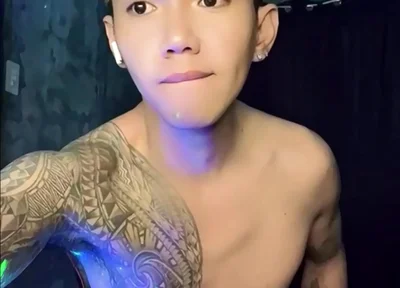 Inked Horny Twink Performed in a Live Webcam Show