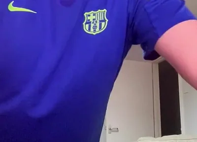 My Blue Football Shirt with Stocking on