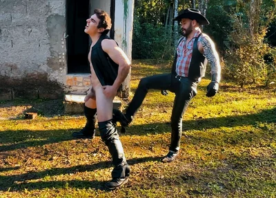 Cowboy Ballbusting on the Farm