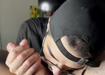 Getting Huge Cumshot in Mouth From My Friend Big Dick