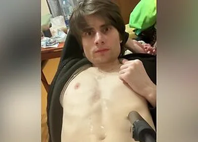 On A Bicycle He Jerks Off, Leaving On A Chair, Cumming With Rain On His Head, Eating Sperm