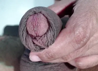 Big Black Wet Foreskin