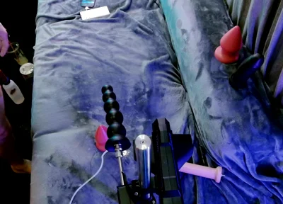 Random Stranger Controls My Fuck Machine and Destroys My Hole with Huge Anal Beads Deepest Ride and Massive Load