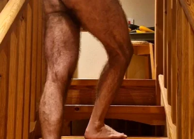 Hairy Walk up Stairs