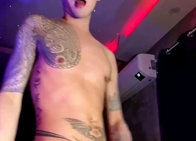 Asian Inked Boy Teasing and Jerking off