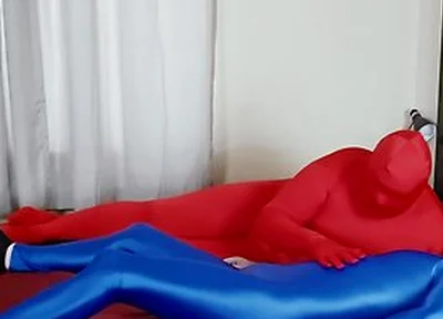 Gay Spandex Frotting And Rubbing In Zentai Catsuits