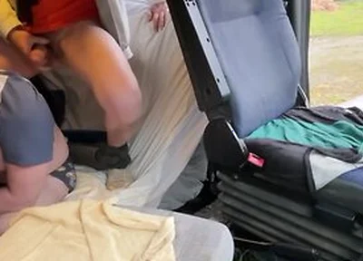 Public Truck Cruising We Flash Our Bulges And A 3-way Begins Inside