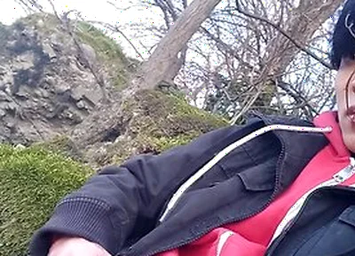 Gay Asian Twink Jon Arteen Wanks Outdoor Winter Risky, Ruined Orgasm, Big Cumshot Cleans Sperm Thigh