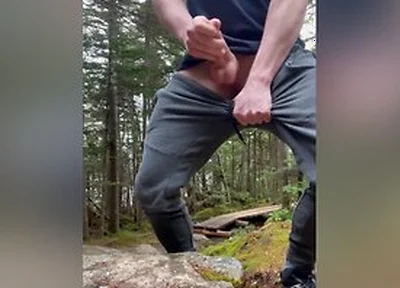 Jerking Off On Public Hiking Trail