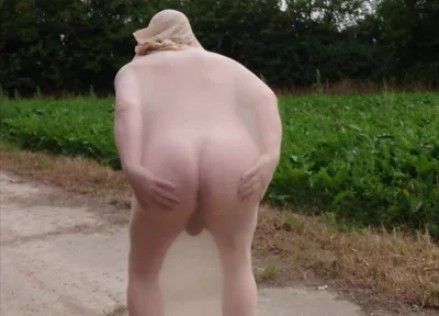 Exhibitionist with Sexy Nylon Fetish on Lonely Dirt Road