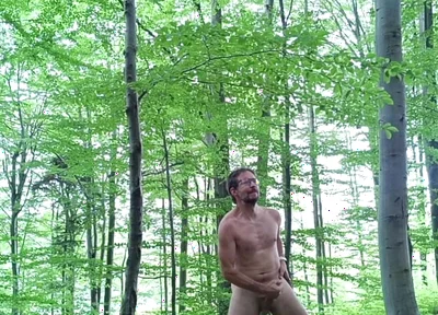 Back at the Scene Rough Forest Fap with Massive