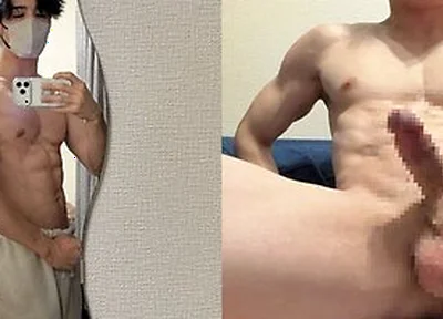 Light-skinned Muscular Man Masturbating