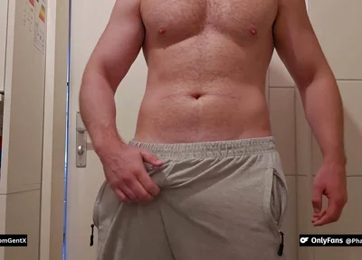 German Dirtytalk! Relaxed in Gray Sweatpants and Then Really Wild