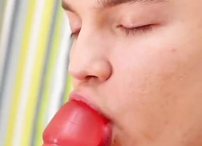 Big Rubber Dick Dildo for the Horny Teen Twink Boy