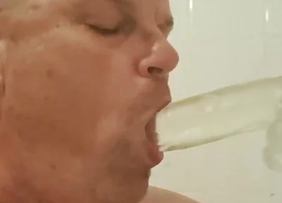 The Slut Is Clearly Addicted to Dildo Sucking