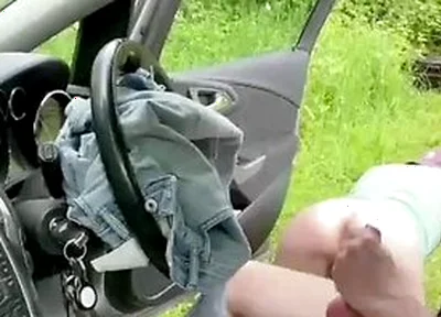 Hot Car Fun With Two Guys