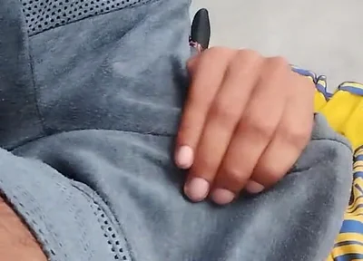 Man Gets Hot and Masturbates Under His Clothes