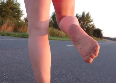 Walk in Tights on the Country Road