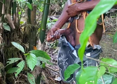 Pouring Cum in the Forest