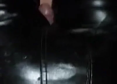 Big leather ass cumshot