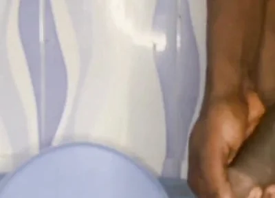 12inch Huge African Cock Getting Erected Takes Morning Piss