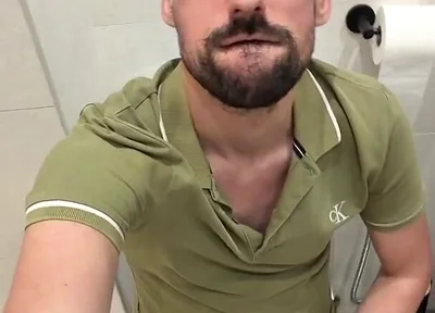 Hot Stepdaddy Jerking off in Bathroom