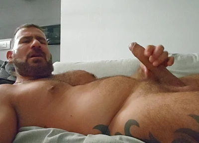 Stepdaddy Wanking on Couch
