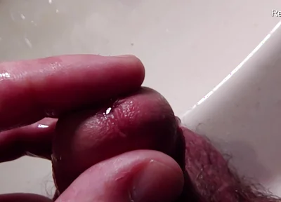 Peehole Piss Play Close up View in Slow Motion