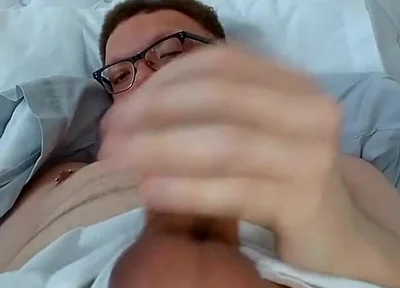 Laid-back Edging My Ringed up Cock and Bouncing My Balls