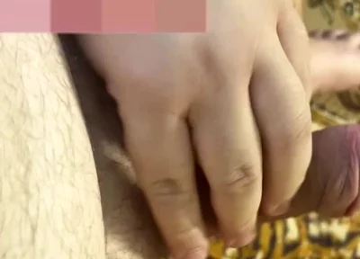Fat Man Lying on the Couch Shows His Ass and Cums Without Hands, a Lot of Cum, Cum, Uncircumcised Penis