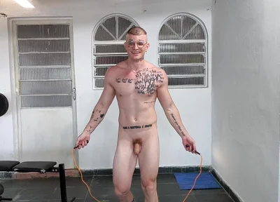 White Shaved Training Naked