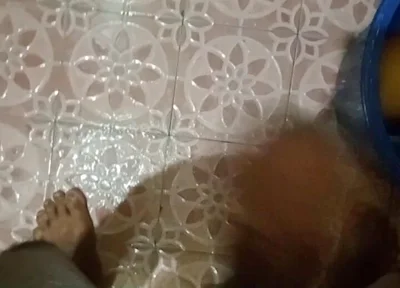 Playing with Soap in the Bathroom