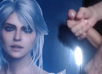 Cum Tribute for Ciri (game Character From Witcher 3)