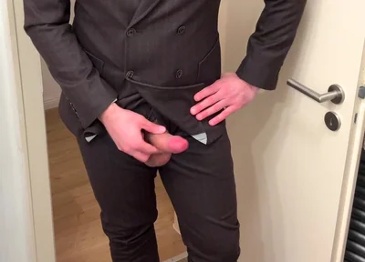 Businessman in Suit Jerks off on His Patent Leather Shoes
