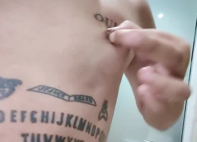 Showing Tattooed Breasts and Pierced Nipples - Squeezing and Touching Breasts - Tits Play