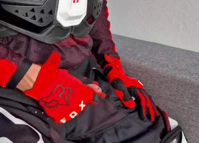 A Very Excited Biker Marked His New Fox Boots