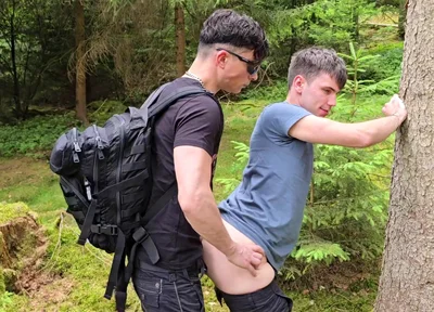 I Throat-fucked My Gay Slut and Railed Him Bareback in the Woods Till My Cock Shot a Cum Load.