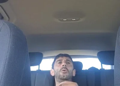 Mature Men Masturbating Naked in the Car