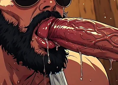 Bearded Hunks Sucking Cock Art