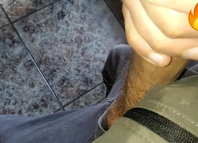 Juicy Big Fat Cock Gets Salivated and Masturbated at My Straight Friend's House (big Cumshot)!