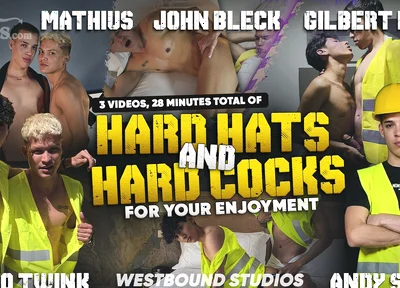 Hard Hats & Hard Cocks - 3 Hot Twink Builder & Plumber Scenes - John Bleck, Mateo Twink, Andy Scott, Gilbert Moon & Mathius