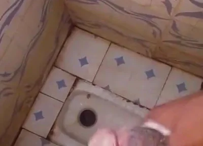 Masturbating Monster Cock in the Bathroom