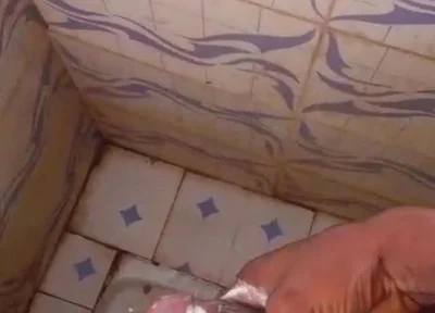 Masturbating Monster Cock in the Bathroom
